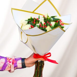 Bouquet Blanco Carmesí